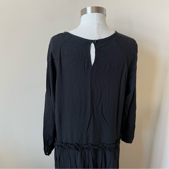 Alpha60 rayon oversized long sleeve black dress 26248 - Picture 5 of 8